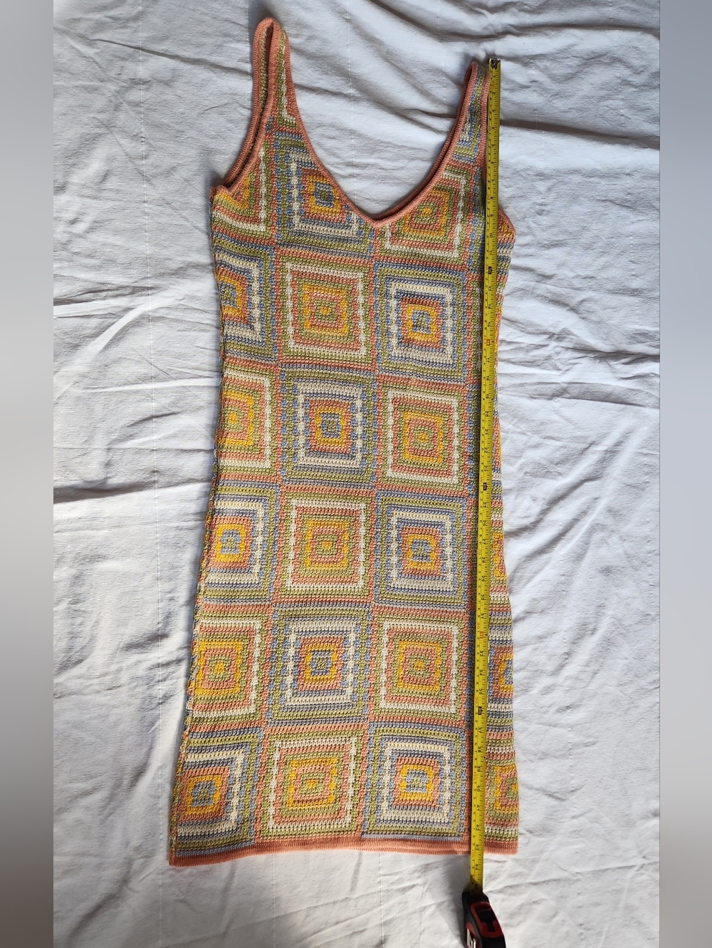 RVCA Squared Multicoloured Sleeveless Sweater Dress - Picture 3 of 12